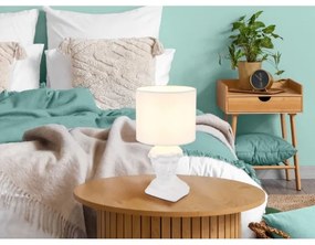 Globo 21732W - Lampada da tavolo HERMES 1xE14/40W/230V bianco