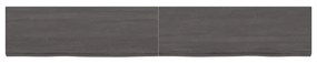 Ripiano muro grigio scuro 180x30x6 cm massello rovere trattato