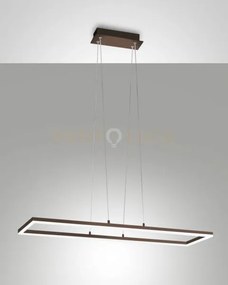 Bard sospensione corten l.92x32cm a led 3000k - 52w - 5180 lm dimme...