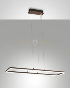 Bard sospensione corten l.92x32cm a led 3000k - 52w - 5180 lm dimme...