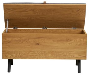 Cassapanca di colore naturale con effetto rovere 92x48x33 cm Barco – House Nordic