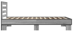 Giroletto grigio sonoma 90x200 cm legno multistrato e metallo