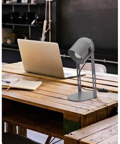 Lampada da tavolo DAVIS 1xE27/60W/230V grigia