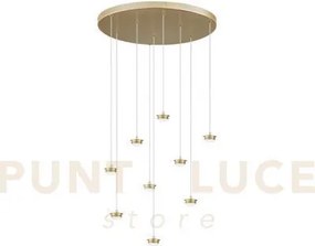 Struttura oro in metallo per lampadario a sospensione completa di p...