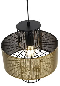 Lampada a sospensione di design oro con nero 30 cm - Tess
