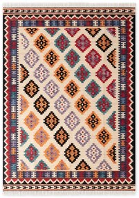 Tappeto rosso in lana reversibile/tessuto a mano 160x230 cm Kamal Kian – Nouristan