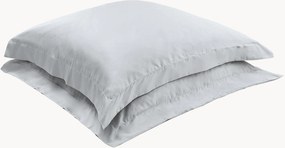 Set di 2 federe in raso di cotone Pearl Grey