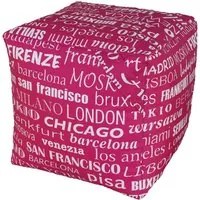 Pouf Puff Puf Cubo 40x40x40cm Big City Fucsia Avalli