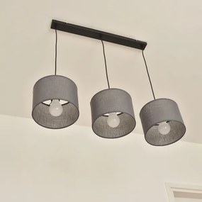 Lampadario a cavo ALBA 3xE27/15W/230V grigio