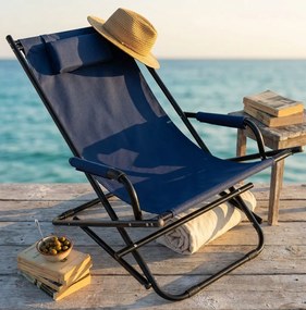 sdraio mare prendisole basculante pieghevole in alluminio cm 66 x 55 x 74 h