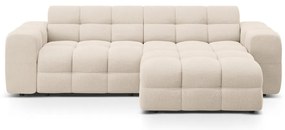 Divano angolare beige (con penisola a destra/con chaise lounge) Kendal – Micadoni