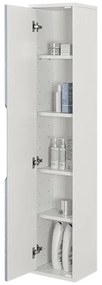 Colonna sospesa da bagno 30x150 azzurro polvere con ripiani Furore