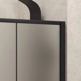 Porta doccia 110cm telaio nero e vetro opaco scorrevole | KFN5000NS - KAMALU