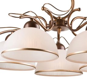 Lampadario a catena COBRA 5xE27/60W/230V bronzo/patina