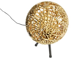 Lampada da tavolo Art Déco treppiede oro - Maro