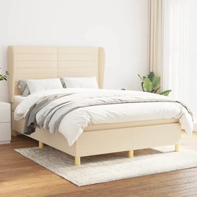 Giroletto A Molle Con Materasso Crema 140x200 Cm İn Tessuto /
