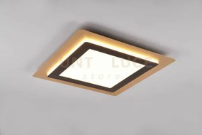 Morgan plafoniera a led 46w 6000lm, 2700 - 6500k oro quadrata bordo...