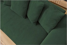 Divano verde con rivestimento in velluto a coste 280 cm Voltaire – Bobochic Paris