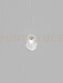 Puppet ring sospensione m cristallo trasparente oro satinato 1 luce...