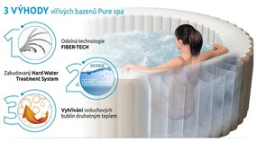 Vasca idromassaggio gonfiabile per 4 ø 196 cm profondità 71 cm Bubble HWS - Intex