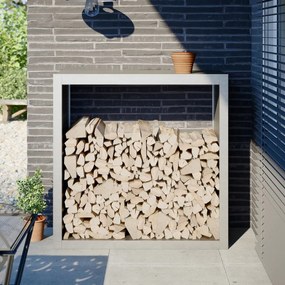 Rastrelliera Per Legna Da Ardere 100x40x100 Cm İn Acciaio Inox /