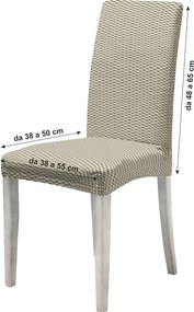 Set 2 Coprisedie con Schienale Elasticizzati in Poliestere Fashion Bordeaux...