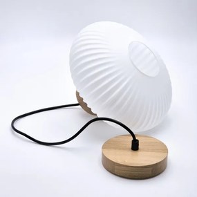 Lampadario a sospensione con filo HARMONY 1xE27/15W/230V diametro 25 cm bianco/quercia