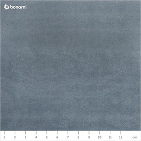 Letto matrimoniale imbottito blu chiaro con contenitore con griglia 160x200 cm Hauke - Makamii