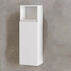 Semicolonna sospesa 1 anta DX e vano giorno alto H90 Bianco Lucido
