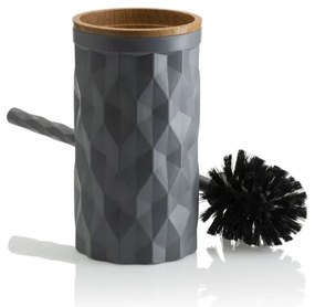 Set da bagno REINA 5 pz antracite/marrone