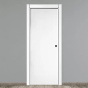 Porta interna scorrevole Oxford in legno colore bianco laccato, L 90 x H 210 cm, apertura reversibile