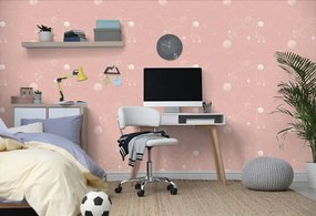 Carta da parati autoadesiva – Motivi geometrici rosa