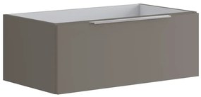 Cassettone bagno Brera 1 cassetto P 45.5 x L 79.5 x H 30 cm laccato opaco grigio londra