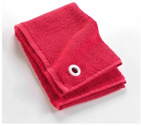 Asciugamano tipo terry rosso in cotone 50x50 cm Cuistot – douceur d'intérieur