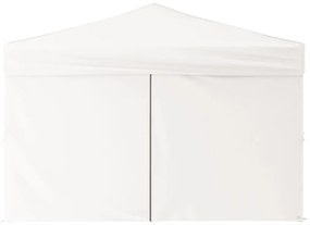 Tenda per Feste Pieghevole con Pareti Laterali Bianco 3x3 m