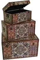 Baule ecopelle 1-3 mandala rettangolarecm59x36h33