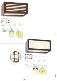 Redo 9897 - Applique da esterno BRICK 1xE27/23W/230V IP54 marrone