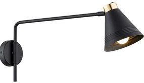 Argon 8009 - Applique AVALONE 1xE27/15W/230V 57 cm nero/oro