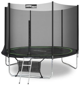 Trampolino da giardino premium con rete esterna 305cm Jump Hero 10FT