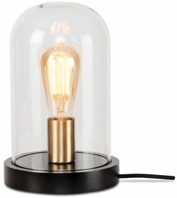 Lampada da tavolo nera con paralume in vetro (altezza 30 cm) Seattle - it's about RoMi