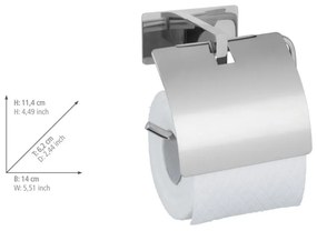 Porta carta igienica autoportante in acciaio inox argento lucido Genova - Wenko
