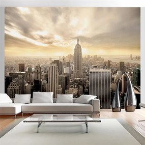 Fotomurale  New York: Manhattan all'alba  Colore Grigio, Dimensioni e Misure 250x193