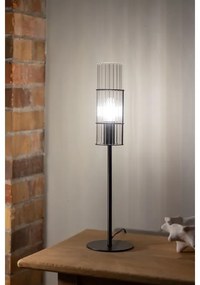 Markslöjd 108555 - Lampada da tavolo TUBO 1xE14/40W/230V 50 cm nero/clear