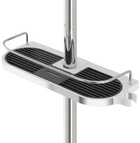 Mensola per colonna doccia universale in ABS cromo con fermo oggetti