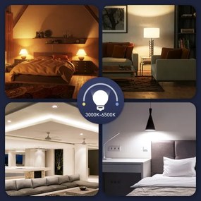 Lampadina LED RGBW dimmerabile G45 E14/5W/230V 3000-6500K Wi-Fi - Aigostar