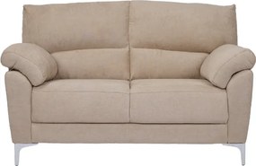 Divano in tessuto a 2 posti 146 cm braccioli imbottito GIADA Camel