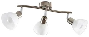 Paulina 3 LED Plafoniera White Alabaster/Satin Nickel - Lindby