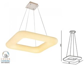 Lampada Led A Sospensione Moderno Quadrata CCT 460X460mm 40W Dimmerabile Telecomando 3 In 1 SKU-3962