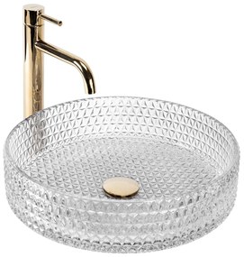 Lavabo da appoggio Rea Cristal Transparent 39