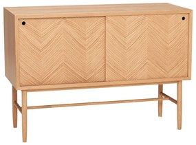 Cassettiera in rovere a spina di pesce, altezza 70 cm - Hübsch